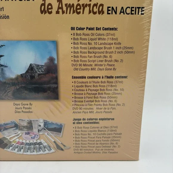 Bob Ross Painting Rural America Oil Color Set DIY DVD The Joy of Painting New - Picture 2 of 4